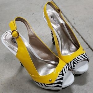 Qupid Platform Slingbacks